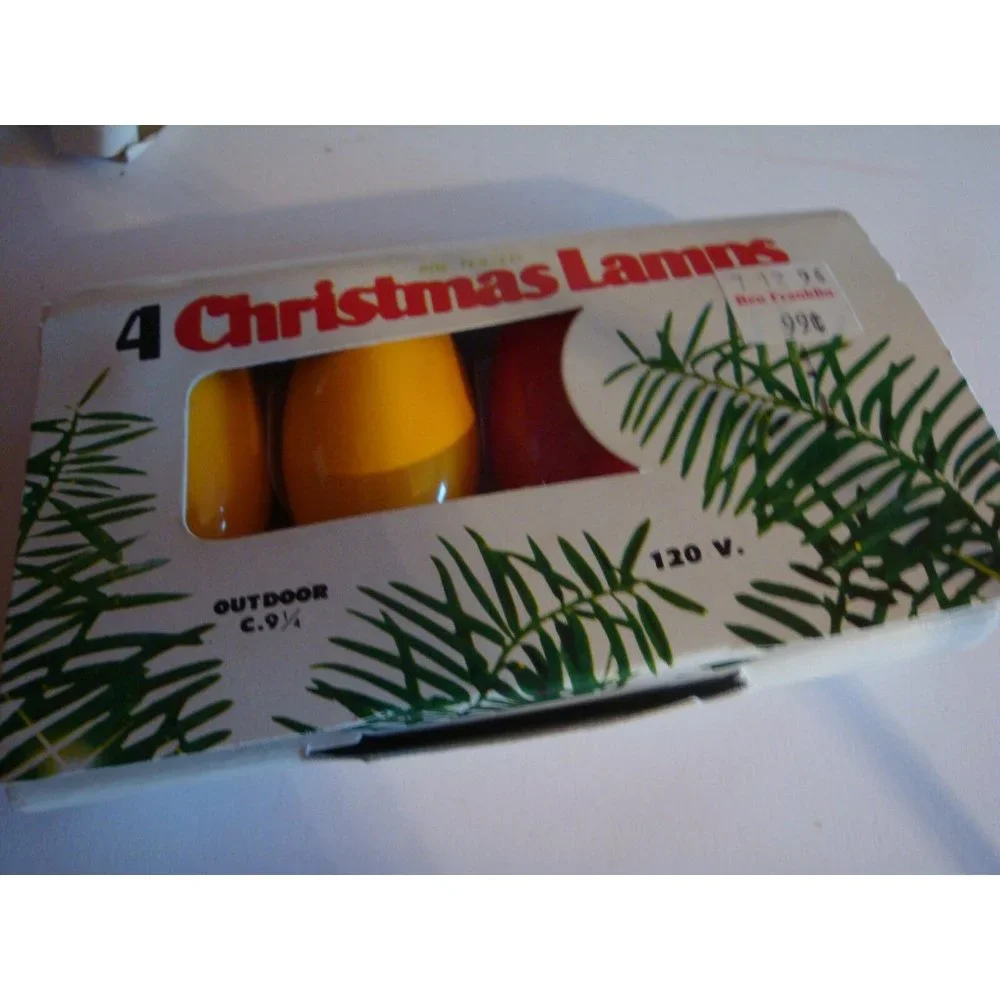 Christmas Lights Replacement Vintage Big Light Bulb Multi Colored C 9‎ 1/4 120 V